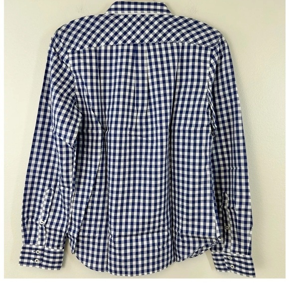 New Untuckit Belleza Shirt Womens Size 2 Gingham Plaid Long Sleeve 100% Cotton - Picture 2 of 4